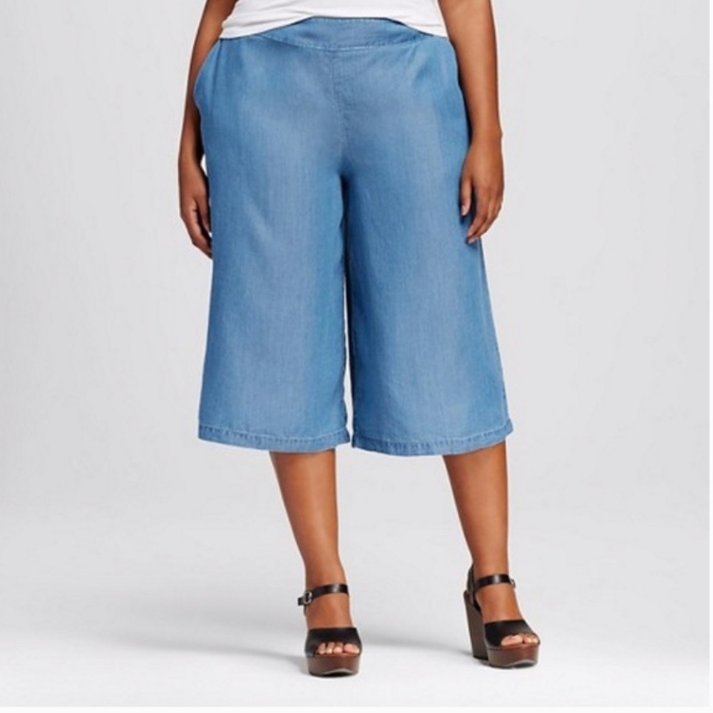 Ava & Viv Plus Size Wide Leg Culottes
